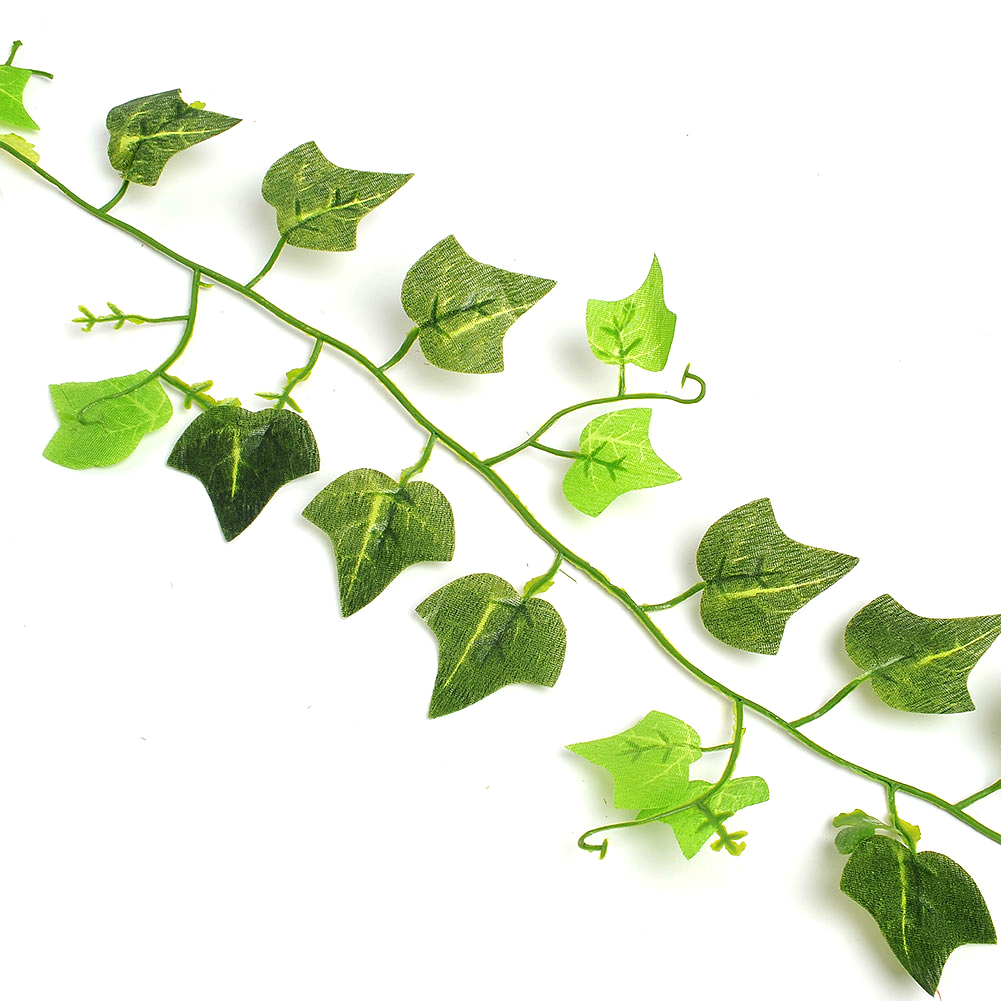 2.4m Künstliche Efeu-Blatt Garland Pflanzen Vine Fake Foliage Grün ...