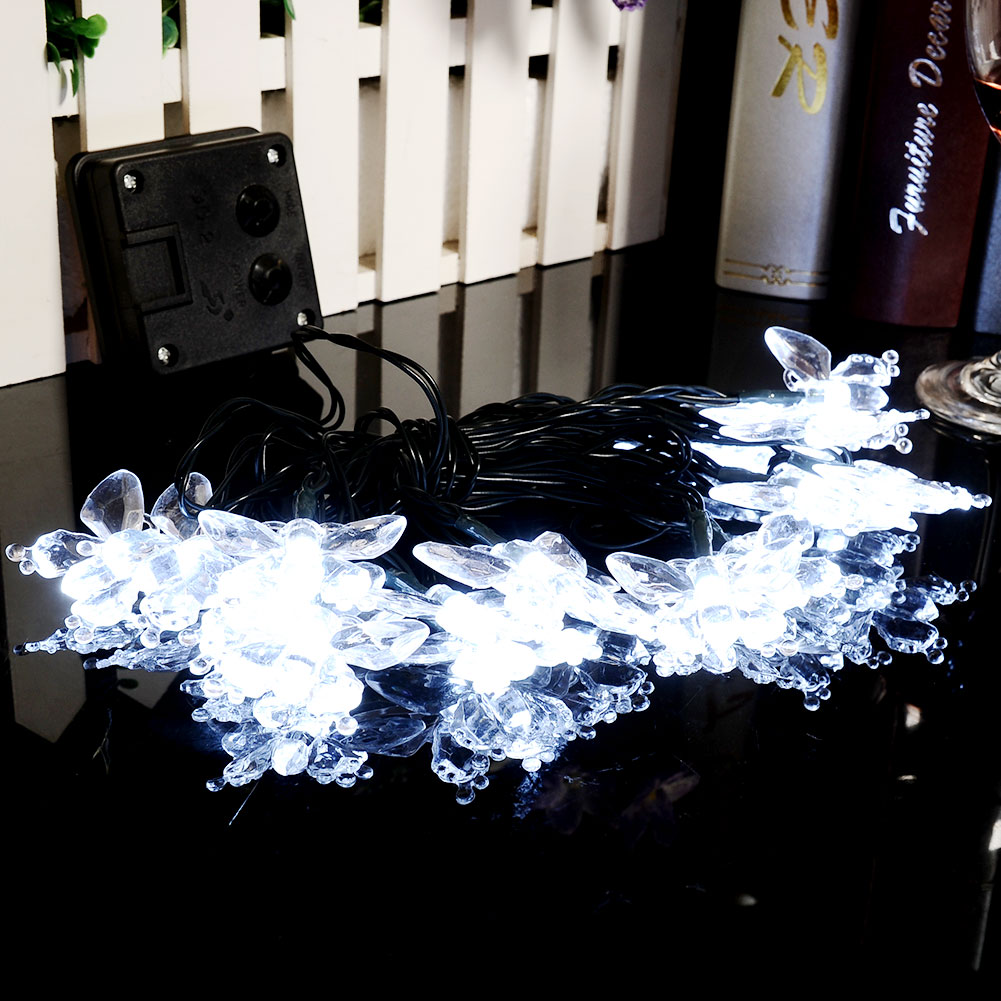 Solar Powered 20 LED Butterfly Garden Xmas Tree Party Decor String Light eBay