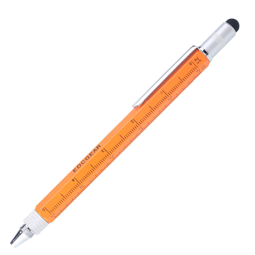 EDC Touch Screen Stylus Pen With Ballpoint Spirit Level Ruler