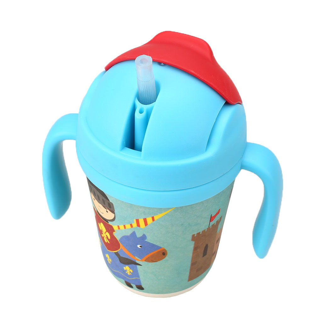 Baby Infant Toddler Handle Learn Drinking Straw Bottle Sippy Cup W