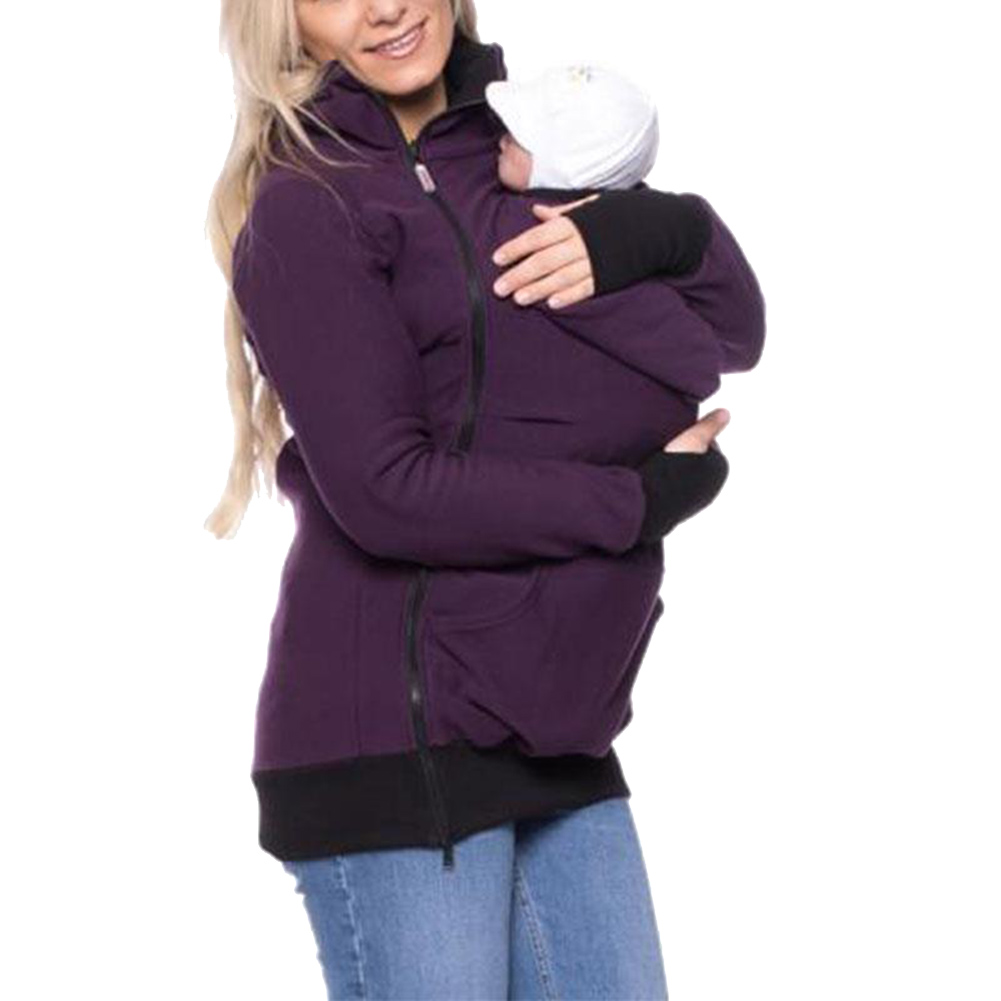 Maternity Polar warm fleece Hoodie Jumper Pullover Babywearing BABY