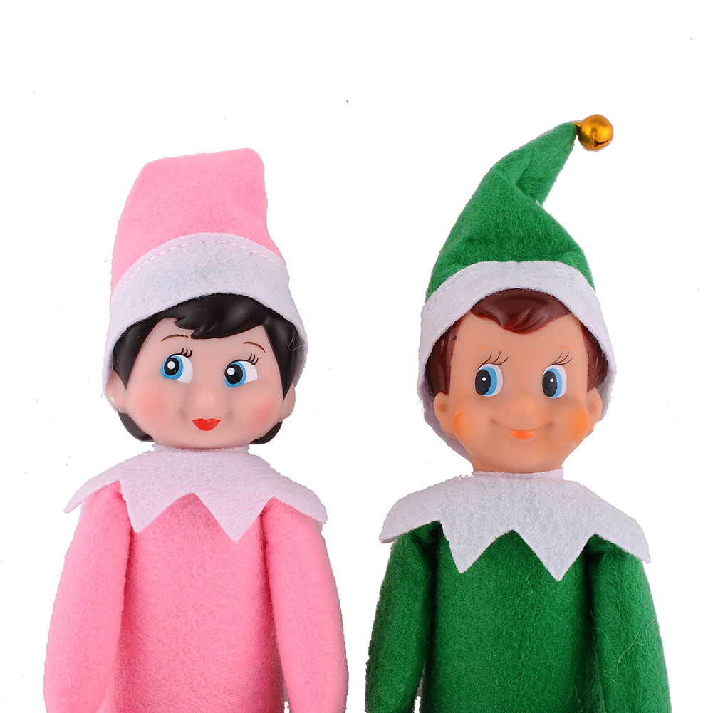 New 2pcs Elf On The Shelf Plush Dolls Christmas Toys Boy & Girl ...