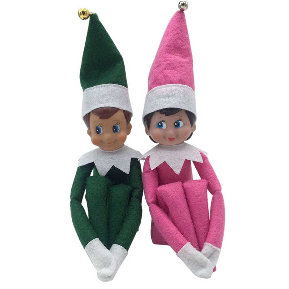 New 2pcs Elf On The Shelf Plush Dolls Christmas Toys Boy & Girl ...