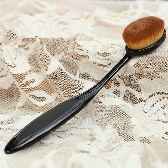 pro fashion makeup face powder toothbrush curve brush foundation