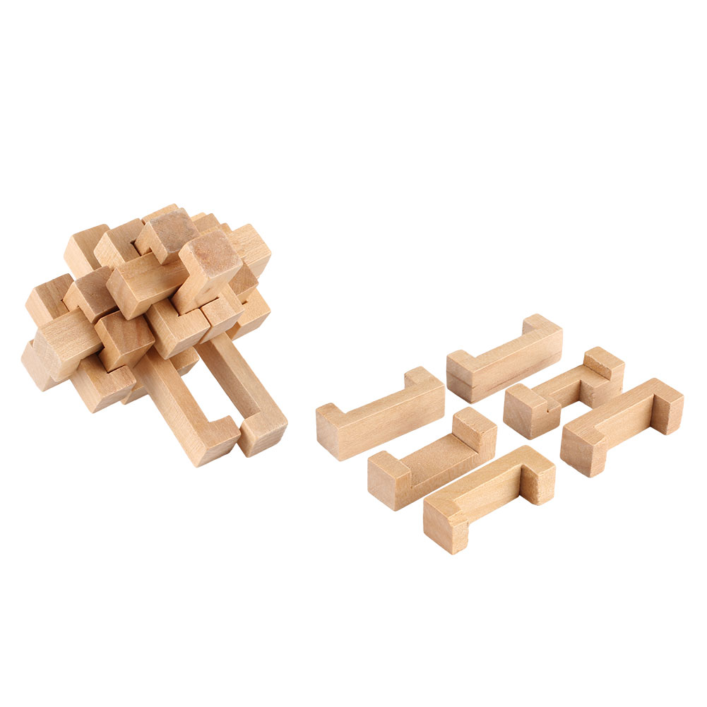 Intellectual Wooden Puzzle Kong Ming/Luban Lock Brain Teaser Education ...