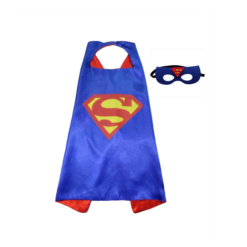 1Cape+1Patch Kids Children Baby Cartoon Hero Superman Cloak Capes ...